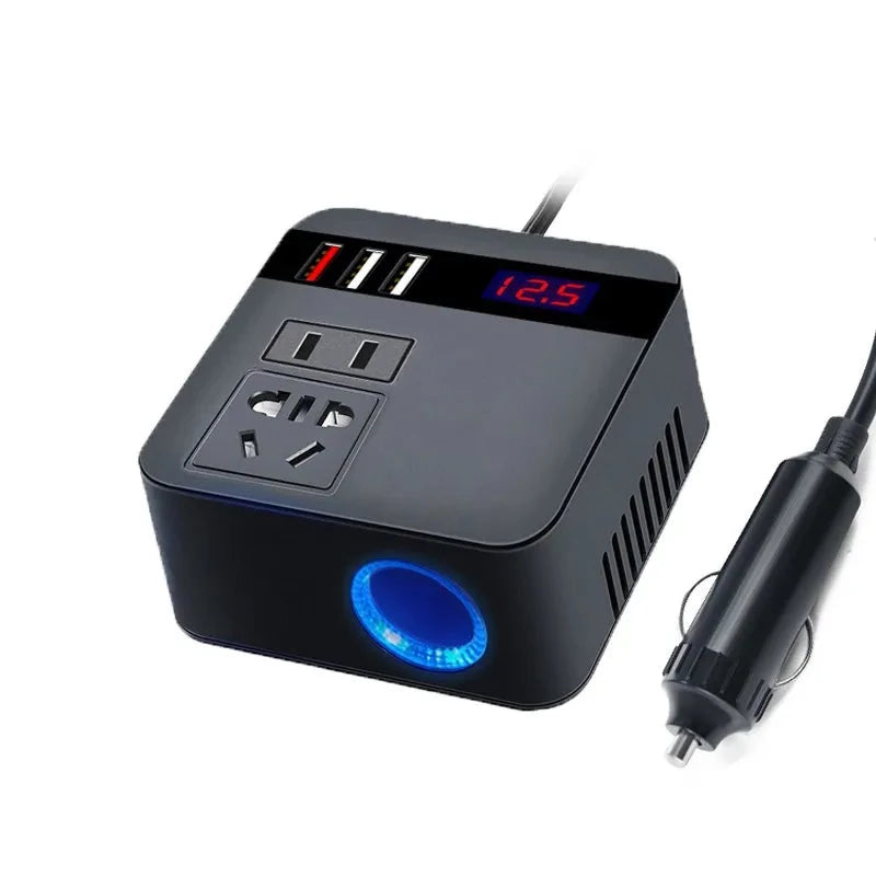 150W Car Inverter: Transform Your Drive with QC 3.0 Fast Charging and Versatile Power Supply